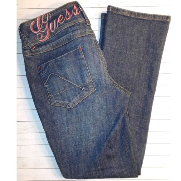 Guess Denim - Guess Embroidered Logo Stretch Lowrise Jeans 28
